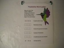 Fairy Tale-Themed Word Ladders Write-On Wipe-Off Flip Booklet Set 2 Laminated