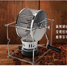 NEW Manual hand Stainless Steel Coffee Bean Roaster Machine home fast shipping