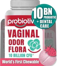 2 Pack Chewable Female Vaginal Probiotics 10 Billion CFU Odor PH Balance