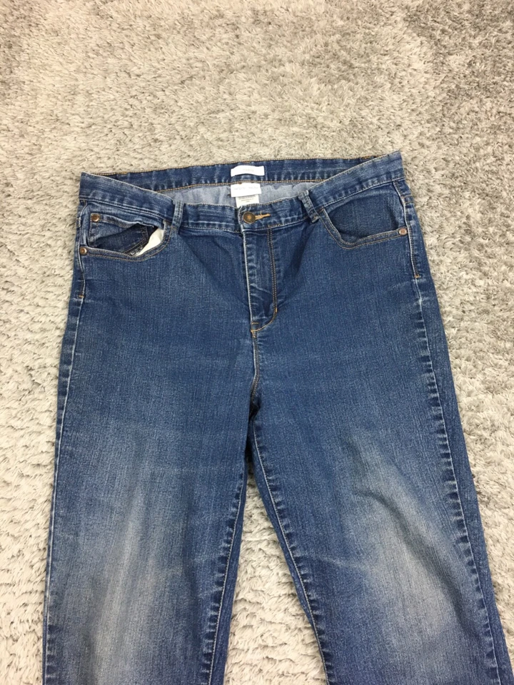 Pantalones de mezclilla Jaclyn Smith Jegging para mujer talla 14 azul lavado oscuro Foto 2 de 4