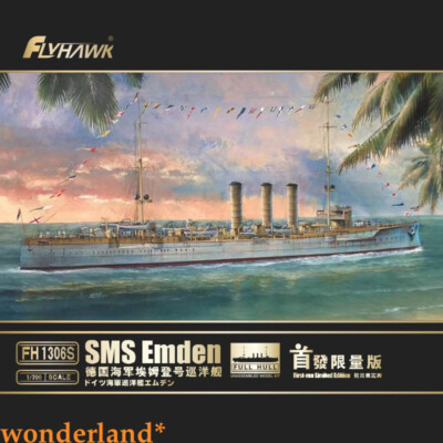 Flyhawk FH1306S 1/700 German Navy Cruiser SMS Emedn Model Kit Limited Edition