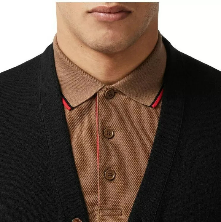 Burberry Kids icon stripe wool cardigan - Black
