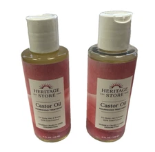 (2) Heritage Products Castor Oil Hexane Free - 4 fl oz