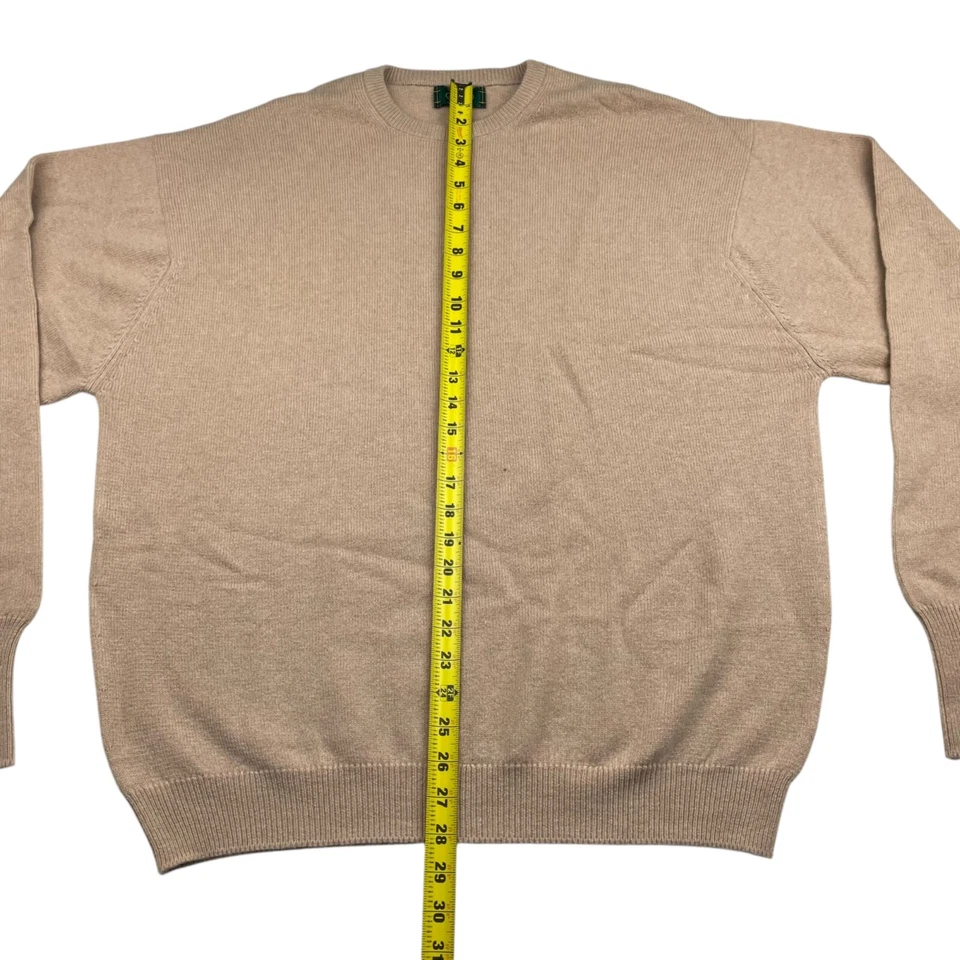 Peter Scott Herren 100% Lammwolle Rundhals Pullover Beige • Schottland • XL - Bild 4 von 4