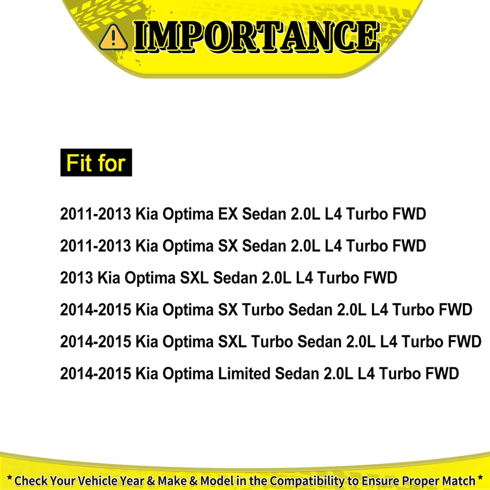 Conjunto de eixo dianteiro CV conjunto de eixo conjunto para 2011-2015 Kia Optima 2.0L Turbo - Imagem 2 de 4