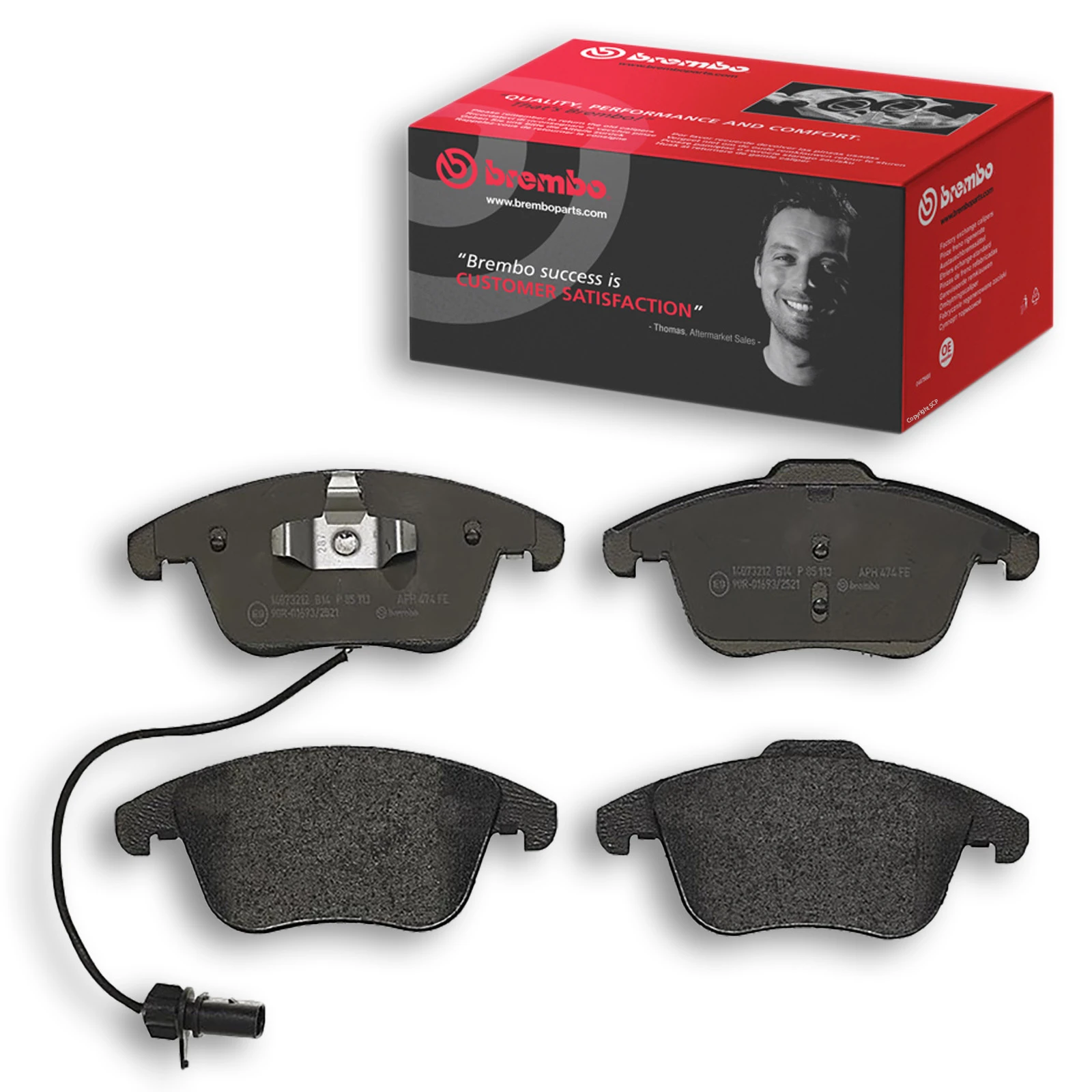Brake Pads Set fits AUDI A5 2.0 Front 08 to 17 Brembo 8K0698151A L8K0698151A New - Image 25