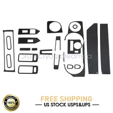 For Ford Mustang 2009-2013 21Pcs Carbon Fiber Full Set Interior Cover Trim Black