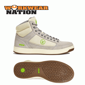 Apache Travel HiTop Trainer Workwear Work Boot Shoe Steel Toe Beige S1P SRA Apache Travel HiTop Trainer Workwear Work Boot Shoe Steel Toe Beige S1P SRA