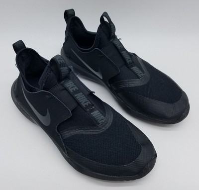 nike flex runner triple black