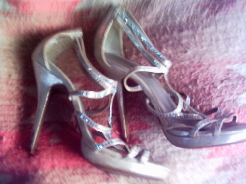 CALL IT SPRING Ladies PUMP HEELS Silver Sparkly Strappy Gladiator BEJEWELED SZ 9 - Picture 2 of 8