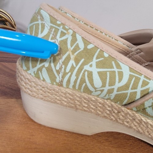 Dansko Victoria Canvas Green Espadrilles Clogs Comfy Work Shoes Size 38 Fabric - Picture 12 of 16
