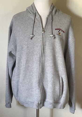 Disneyland Resort 1955 Mickey Mouse Walt Disney Gray Full Zip Hoodie Size XL - Picture 3 of 12