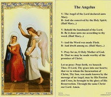 +Holy Card"-"The Angelus"  *Prayer Holy Card*   (HC9-S3}-