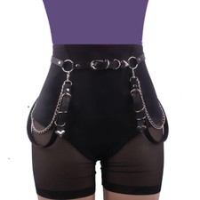 Women PU Leather Leg Harness Belt Bdsm Waist Suspender Garter Belt Adjustable