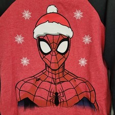 Marvel Spider-Man "Christmas" Child Long Sleeve T-Shirt Sizes: 2T-5T 