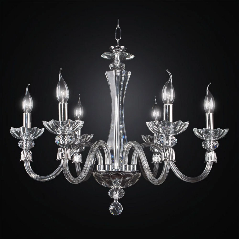 Contemporary shop chrome chandelier