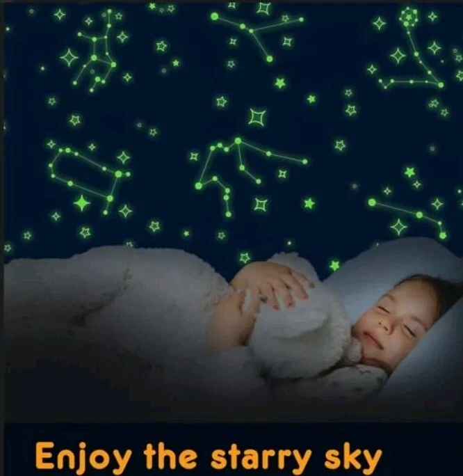 Tienda de campaña grande para niños, noche estrellada casa de juegos grande para niños - Brilla en la oscuridad Foto 3 de 4