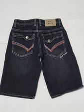 Phat Farm Boys SZ Kid's 12 Black Distress Long Baggy Shorts