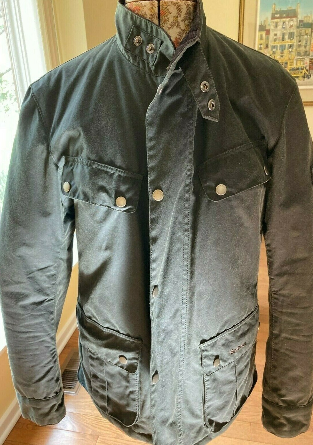 Barbour International Duke Waxed Jacket Men's Size … Gem