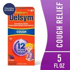 Children’s Delsym 12 hour Cough Relief Medicine Grape Flavor, 5 Fl oz