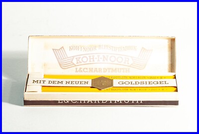  1940er J. Bleistift Papp-Schachtel L & C. HARDTMUTH '' KOH-I-NOOR'' 1500 H