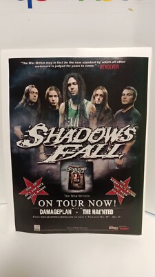 DAMAGEPLAN SHADOWS FALL TOUR DATES 2004 PRINT AD.  11 X 8.5.   t2