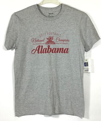U of Alabama NCAA / 2017 National Champions Pressbox Gray T-Shirt / Men's Size M