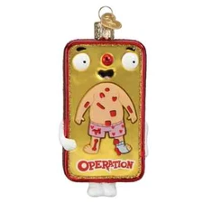 Old World Christmas OPERATION (44189) Glass Ornament w/OWC Box