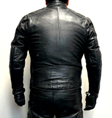 バイクウェア・装備 archive teknic motor cycle racing jacket Teknic Black Ventilated Leather Pilot Racing Jacket Men Size 44 | eBay