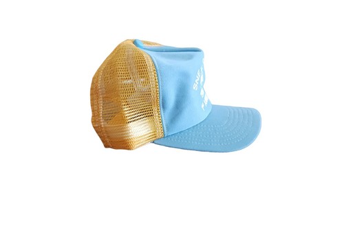 Vintage 1986 UPS Cap Hat Mesh SNE-SOFTBALL 1st Annual Snapback Blue Yellow - Picture 5 of 9