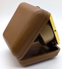 Vintage Mini Ingraham Wind Up Travel Alarm Clock In A Brown Case — photo 10