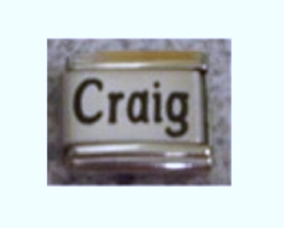 9mm Italian Charms Charm  Names - Name Craig