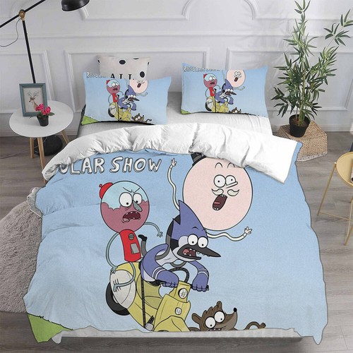 Cosplay Regular Show Mordecai Rigby 3D Bettbezug Bettwäsche Set Kissenbezug - Bild 8 von 33