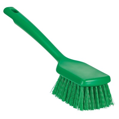 Remco ColorCore 12'' Short Handle Scrubbing Brush, Stiff Green 