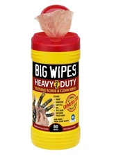 Heavy Duty Industrial Textured Scrubbing Wipes Red Top 80 Count Pack of 1 Hea...