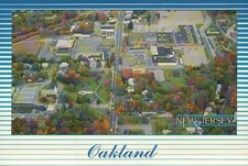Oakland, New Jersey, Aerial View Ramapo Valley Road, Public Library --- Postcard