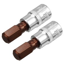 uxcell 2pcs 1/4 Drive x H8 (8mm) Hex Bit Sock...