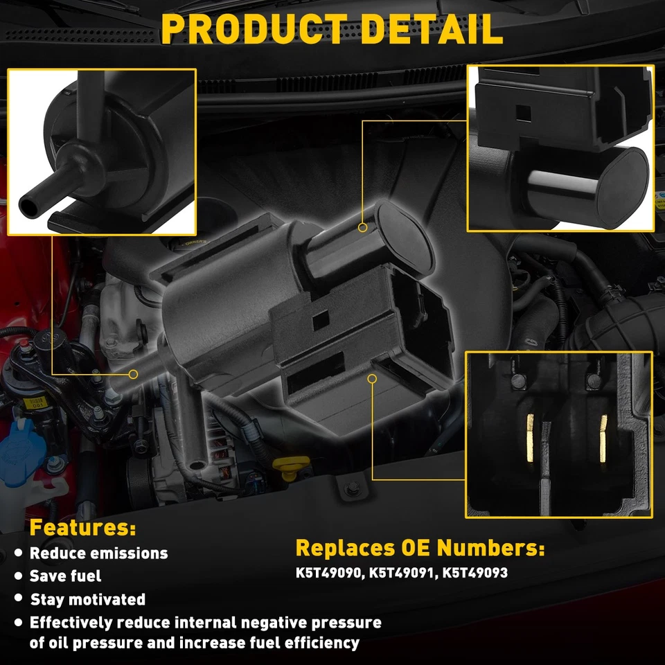 Válvula de purga de bote para Mazda RX-8 2004-2011 2002-2003 Protege5 1995-03 Protege Foto 4 de 4