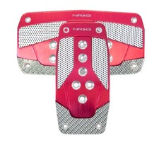 Nrg Aluminum Sport Pedal At - Red Wsilver Carbon