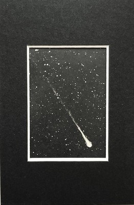 COMET BROOKS Astronomie - 1950 montiert Vintage s/w Druck