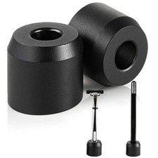 2Pcs Men's Shaving Safety Razor Stand, Premium Aluminum Alloy Matte Black Dou...