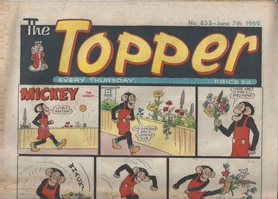 THE TOPPER COMIC + COA No No 853  - 7 Jun 1969 VINTAGE & ORIGINAL PERFECT GIFT
