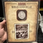 Morgan Silver Dollar 1891 Uncirculated 90% Silver Home on the Range Stamp