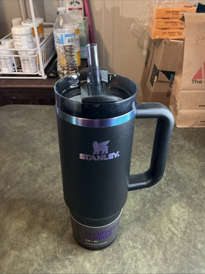 #ad 30 oz Stanley Tumbler Cup NWT Iridescent Quencher H2.O Black Chrome Collection $30.00