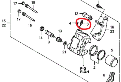 HONDA BRAKE CALIPER BLEEDER SCREW, FOREMAN, RUBICON, RINCON