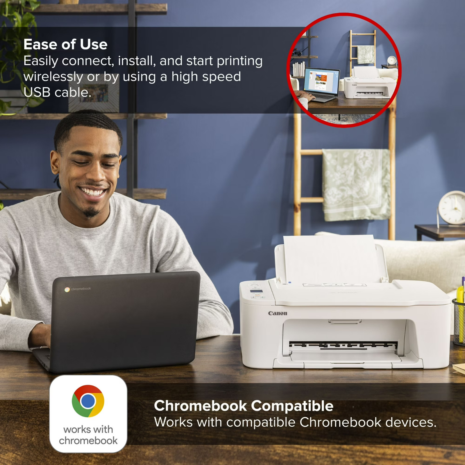 Canon PIXMA TS3722 Wireless All-in-One Inkjet Printer Home Office Fast Ship USA alternate view 6