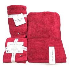 TOMMY HILFIGER 100% COTTON FIFTH AVE HOT PINK BATH,2 HAND OR 4 WASHCLOTH TOWEL