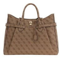 Guess Yesba Girlfriend Satchel Bag Handtasche Tasche Latte Logo Hellbraun Neu