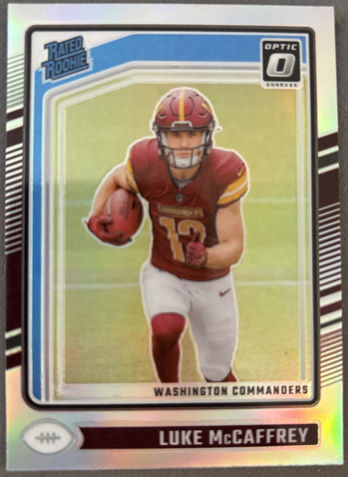 2024 Panini Donruss Optic LUKE McCAFFREY RC RATED ROOKIE SILVER HOLO PRIZM #268