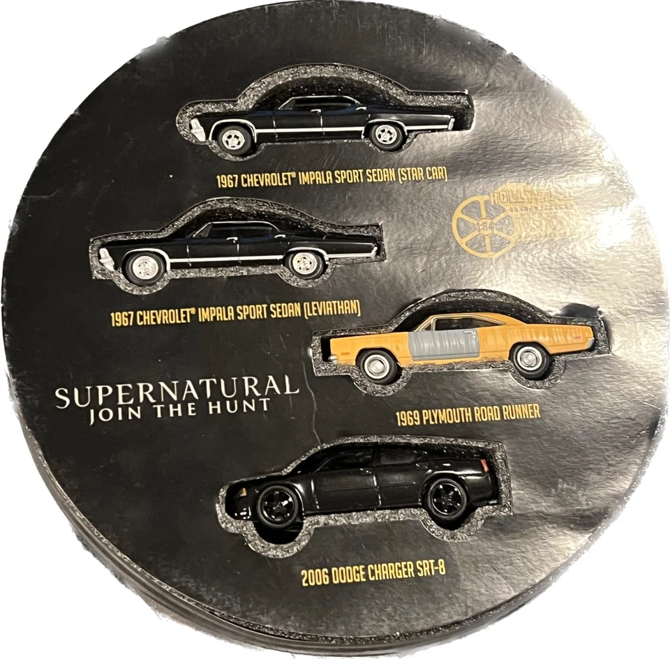 SUPERNATURAL Join Hunt Juego de Cuatro Coches Coleccionista Lata Luz Verde Hollywood Foto 2 de 4